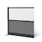 Luxor Expanse Modular Wall Room Divider System - Black Frame - 53" x 48" Wide Panel Add-On Wall MW-5348-XWCGWB - alternate 1